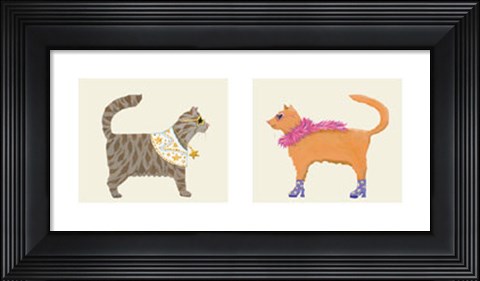 Framed Rock Cats Print