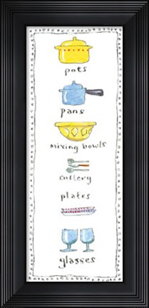 Framed Cups and Saucers Print