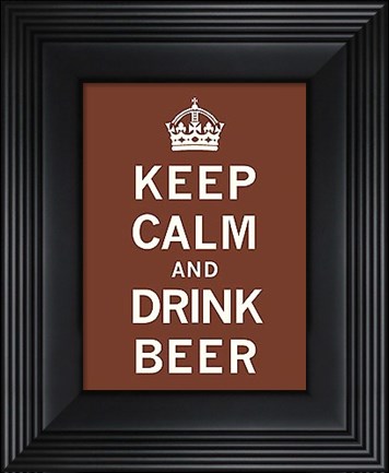 Framed Keep Calm and Drink Beer Print