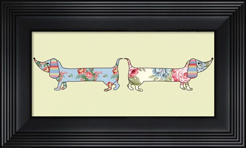 Framed Ditsy Dogs I Print