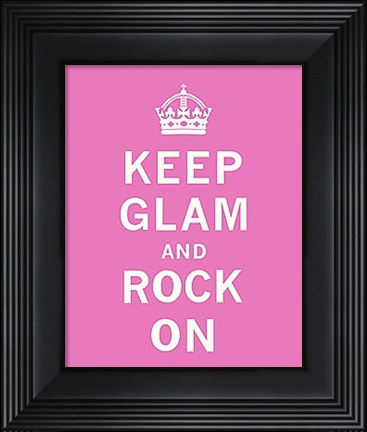 Framed Keep Glam and Rock On III Print