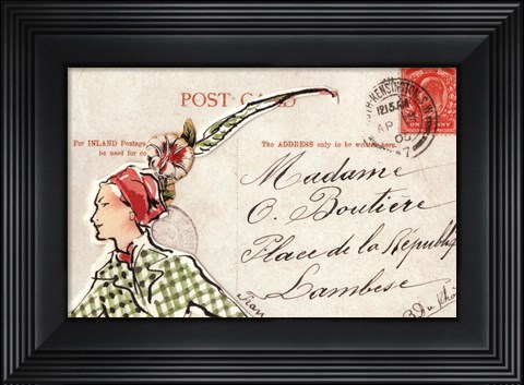 Framed Carte Postal II Print