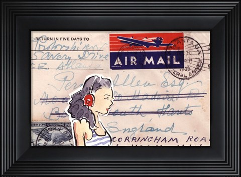 Framed Carte Postal IV Print