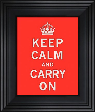 Framed Keep Calm And Carry On II Print