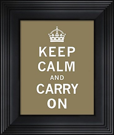 Framed Keep Calm And Carry On VII Print