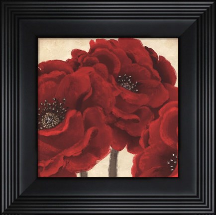 Framed Red Peony II Print