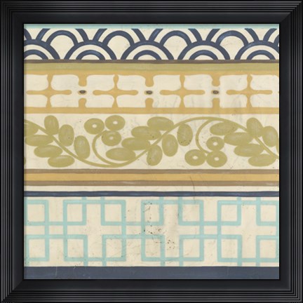 Framed Geometric Frieze II Print