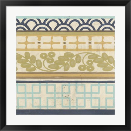 Framed Geometric Frieze II Print