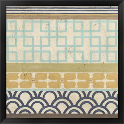 Framed Geometric Frieze III Print