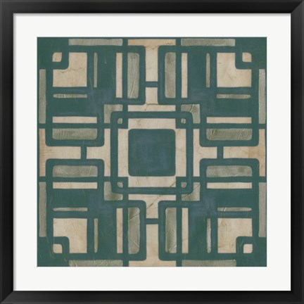 Framed Deco Tile IV Print