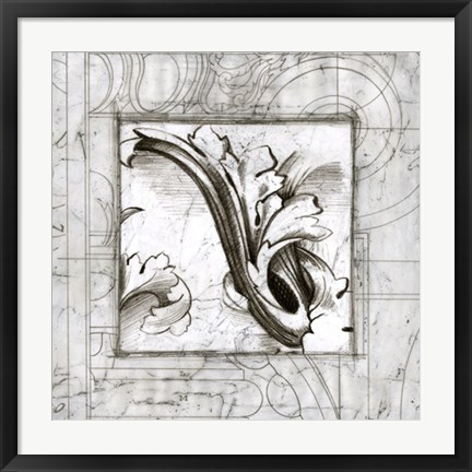 Framed Acanthus Detail II Print