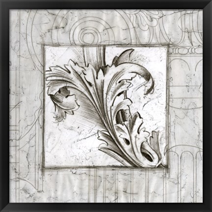Framed Acanthus Detail III Print