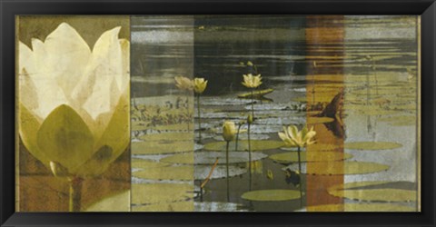 Framed Lotus Panel I Print