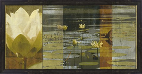 Framed Lotus Panel I Print