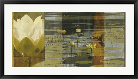 Framed Lotus Panel I Print