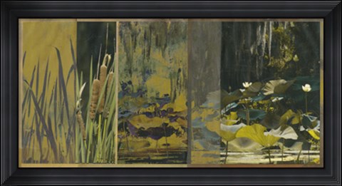 Framed Lotus Panel II Print