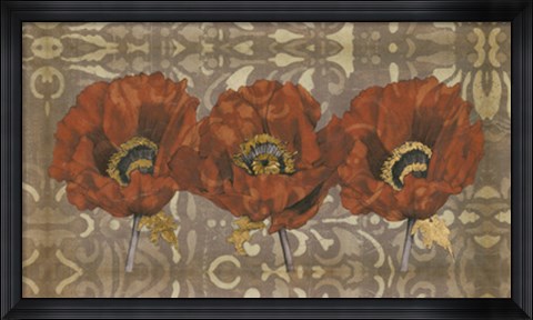 Framed Poppy Panel I Print
