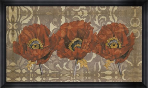 Framed Poppy Panel II Print
