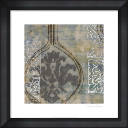 Framed Floating Patterns I Print