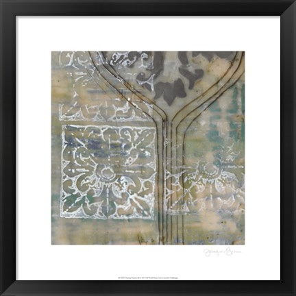 Framed Floating Patterns III Print