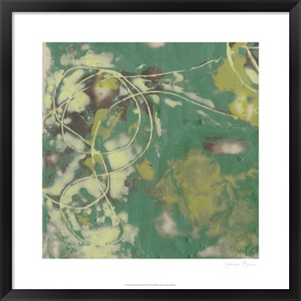 Framed Entwined Emerald II Print