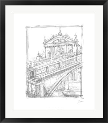 Framed Sketches of Venice I Print