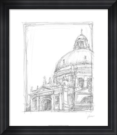 Framed Sketches of Venice II Print