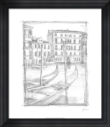 Framed Sketches of Venice III Print