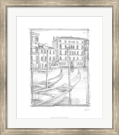 Framed Sketches of Venice III Print