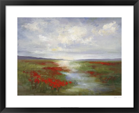 Framed Red Poppy Field Print