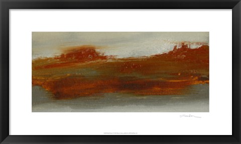 Framed Red Horizon I Print