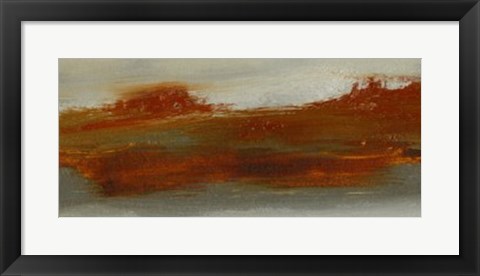 Framed Red Horizon I Print