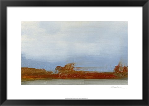 Framed Red Horizon III Print