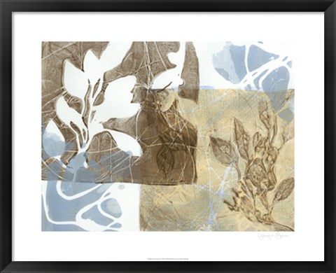 Framed Leaf Inclusion I Print