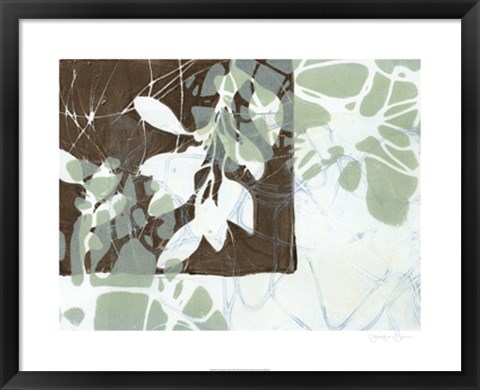 Framed Leaf Inclusion III Print