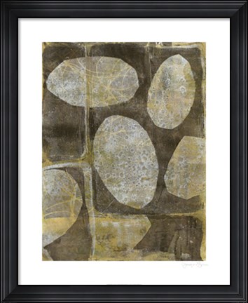 Framed River Rock I Print