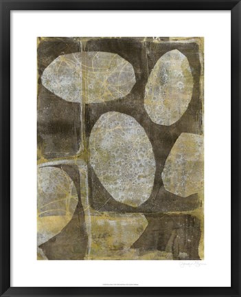 Framed River Rock I Print