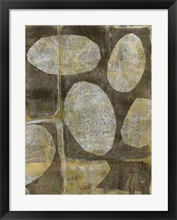 Framed River Rock I Print