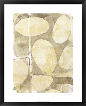 Framed River Rock V Print