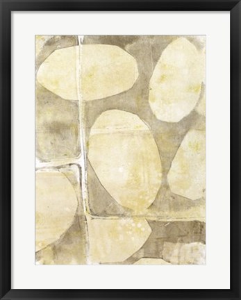 Framed River Rock V Print