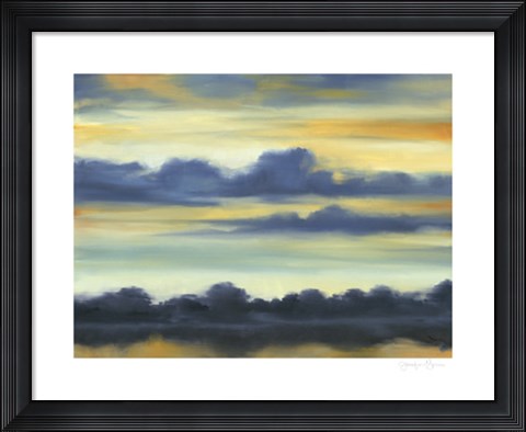 Framed Fountain Lake I Print