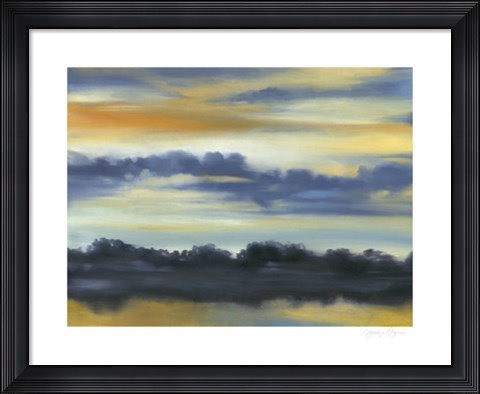 Framed Fountain Lake II Print