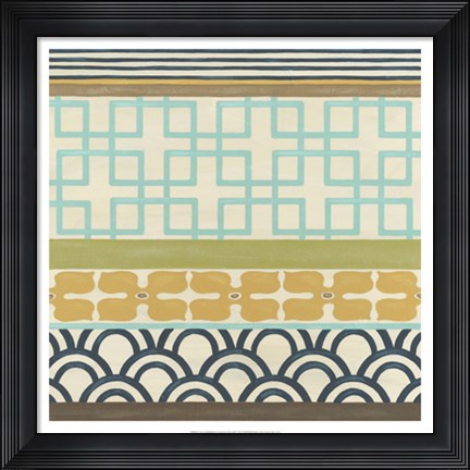 Framed Non-Embellished Geometric Frieze III Print