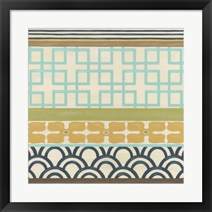 Framed Non-Embellished Geometric Frieze III Print