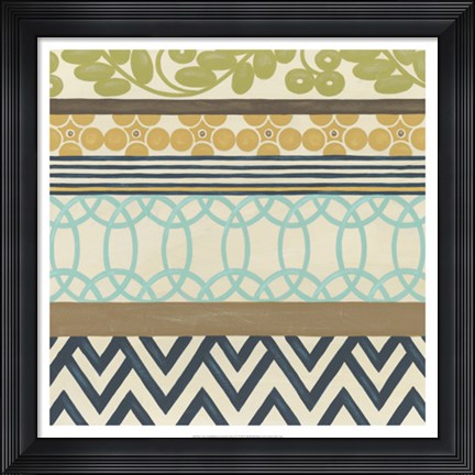 Framed Non-Embellished Geometric Frieze IV Print