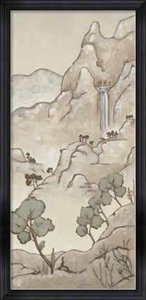 Framed Non-Embellished Chinoiserie Landscape I Print