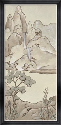 Framed Non-Embellished Chinoiserie Landscape II Print
