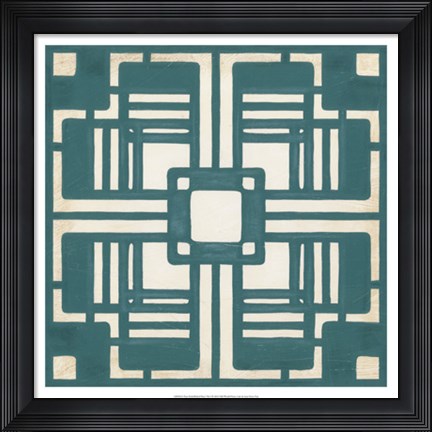 Framed Non-Embellished Deco Tile I Print
