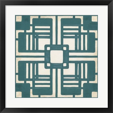 Framed Non-Embellished Deco Tile I Print