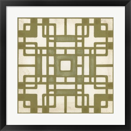 Framed Non-Embellished Deco Tile II Print